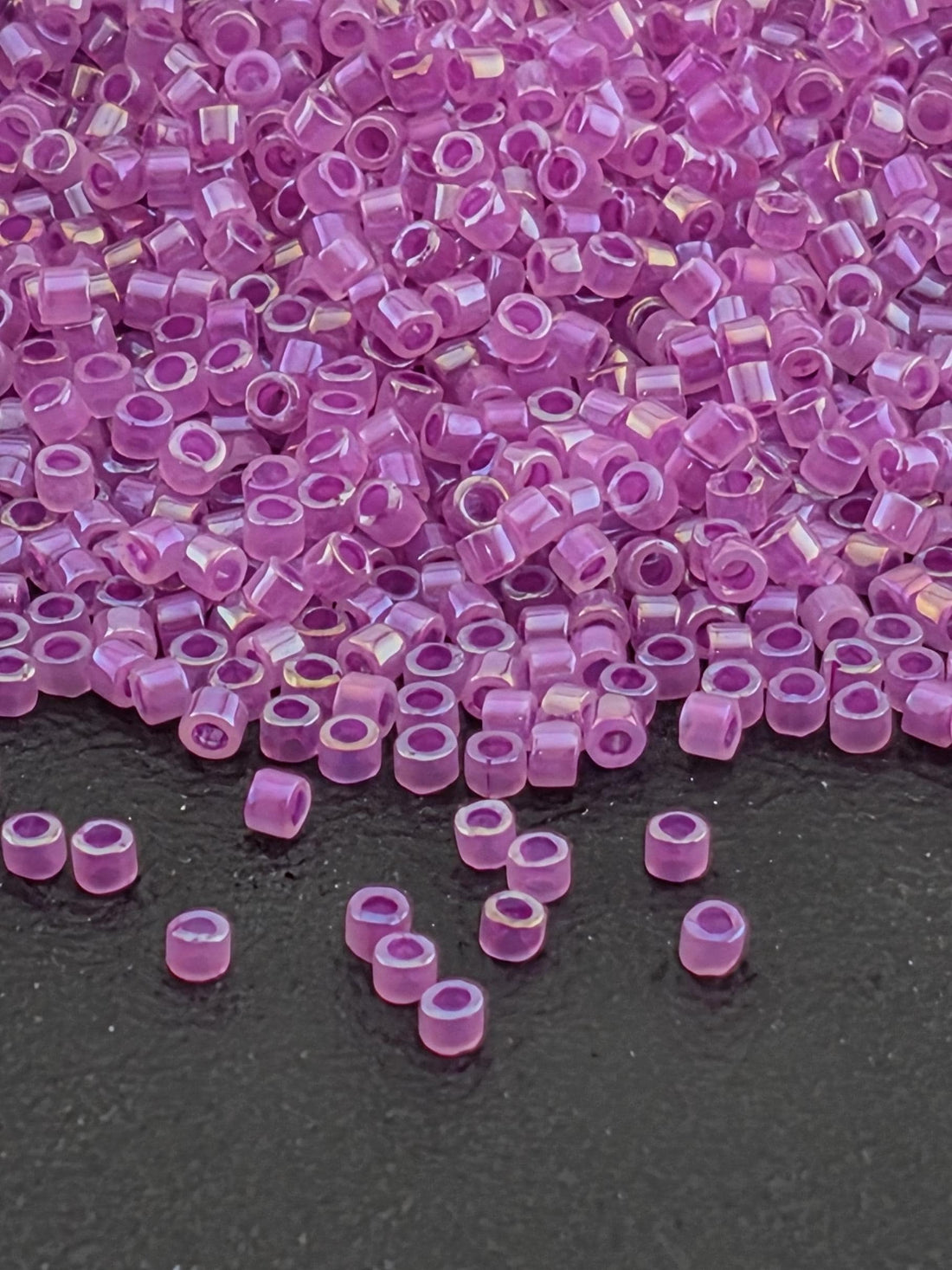 DB1744:Lavender/Fruity Fusion Inside Color Lined Rainbow Miyuki Delica (Size 11, 7 grams, ~1400 beads)