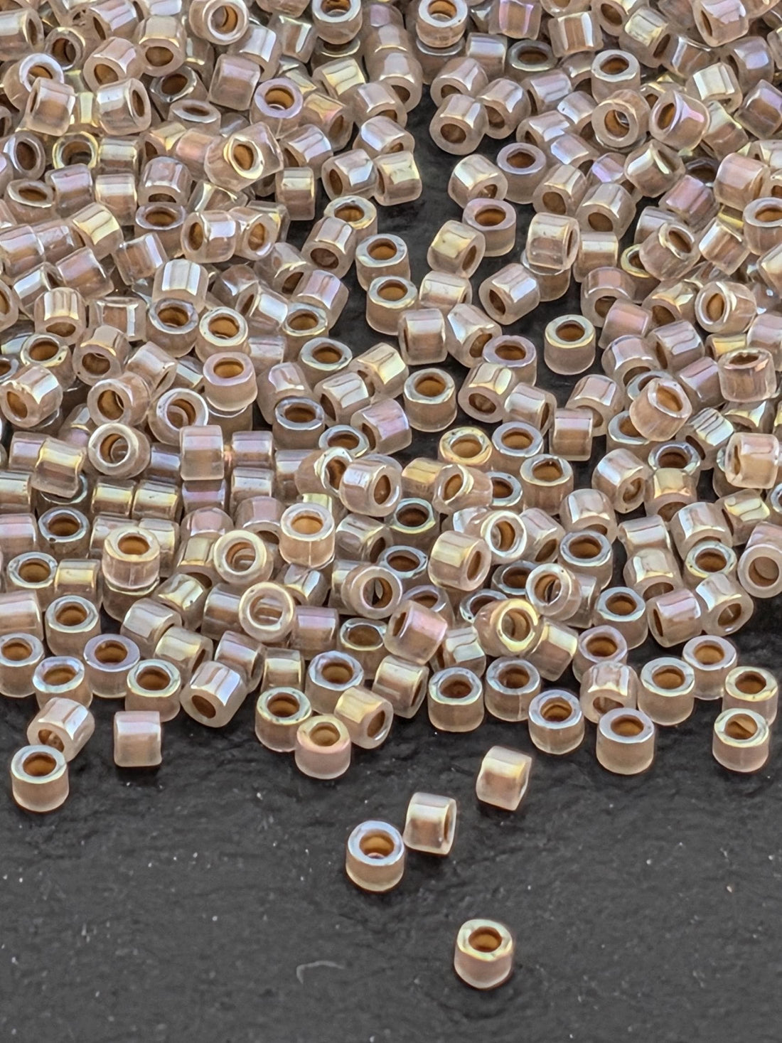 DB1749:Mauve/Silverberry Inside Color Lined Rainbow Miyuki Delica (Size 11, 7 grams, ~1400 beads)