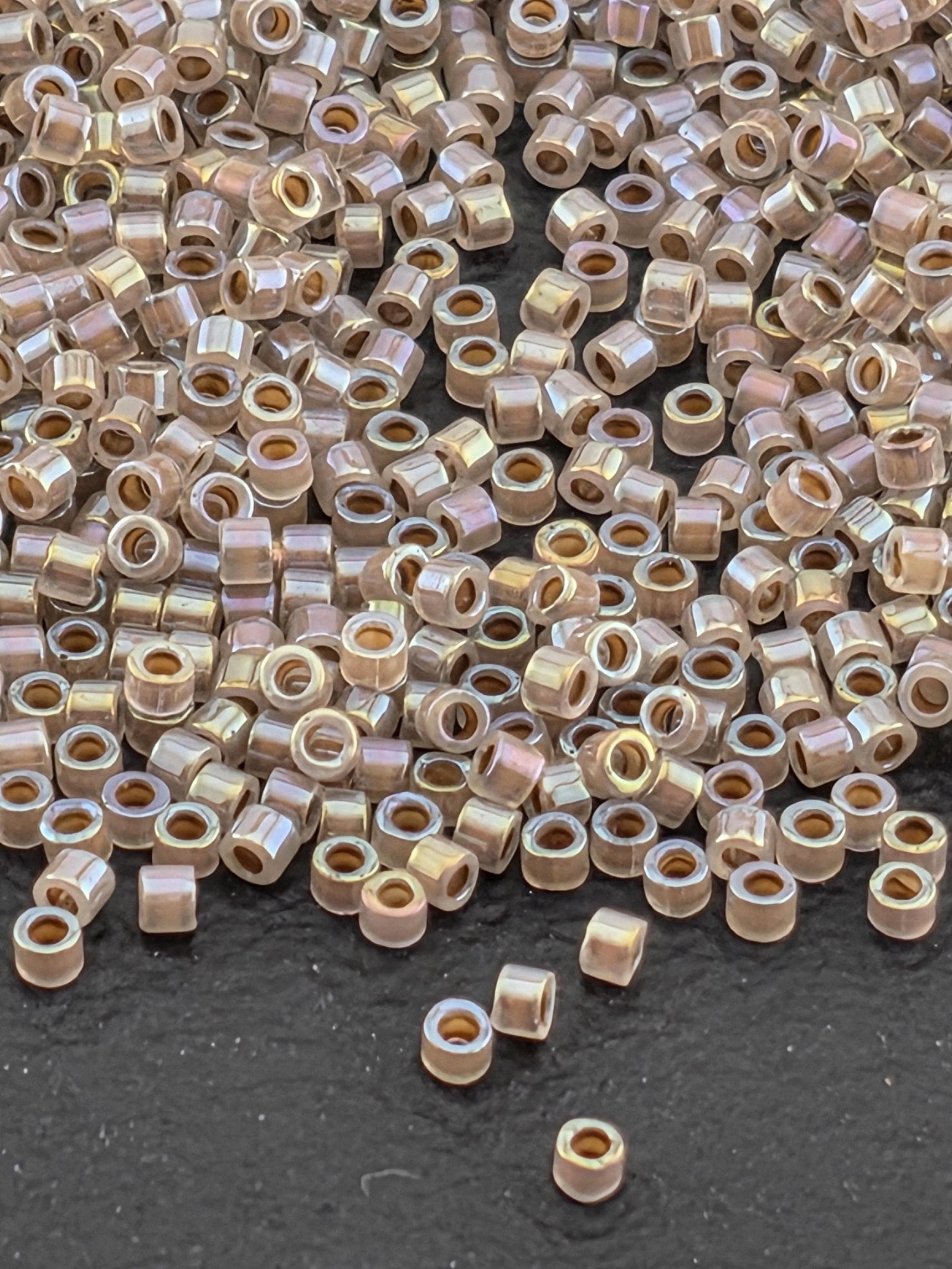 DB1749:Mauve/Silverberry Inside Color Lined Rainbow Miyuki Delica (Size 11, 7 grams, ~1400 beads)