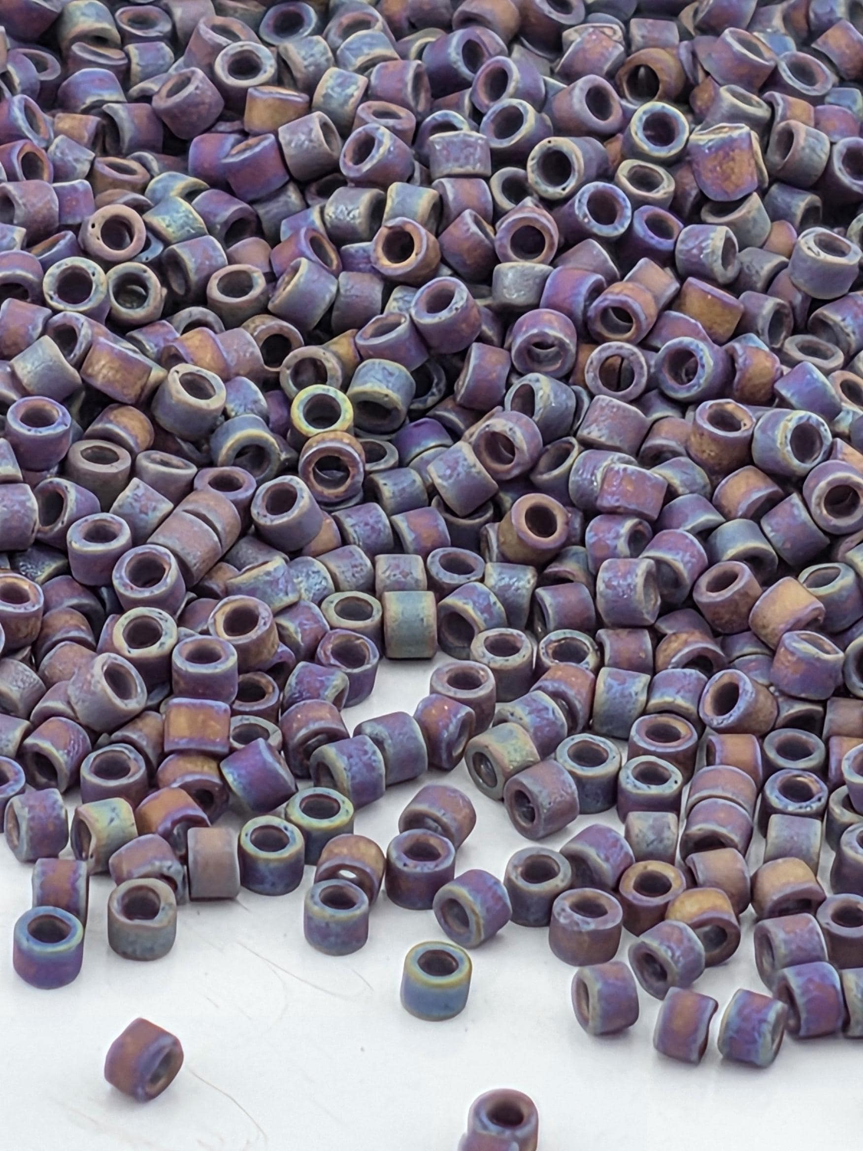 DB0884:Plum Opaque Matte Rainbow Miyuki Delica (Size 11, 7 grams, ~1400 beads)