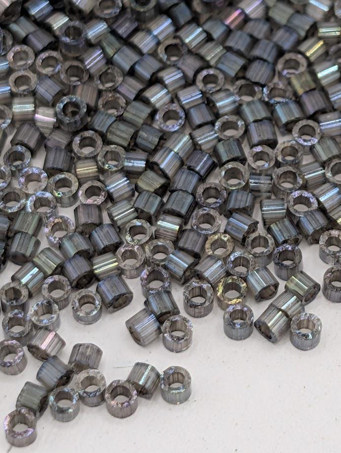 DB1818 Dark Koala Grey Satin Tubes (Miyuki Delica Size 11, 7 grams, ~1400 beads)