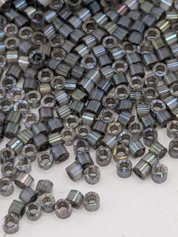 DB1818 Dark Koala Grey Satin Tubes (Miyuki Delica Size 11, 7 grams, ~1400 beads)