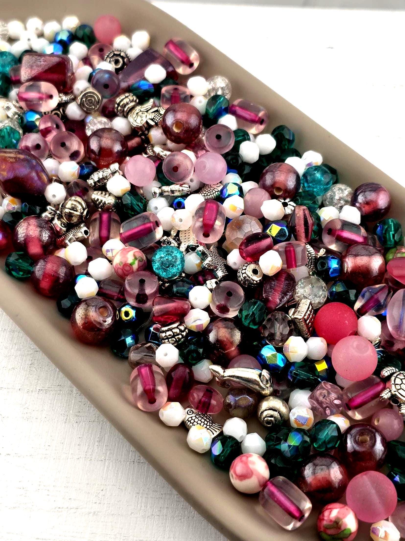 2oz Exclusive "Raspberry Reef" Glass Bead Mix