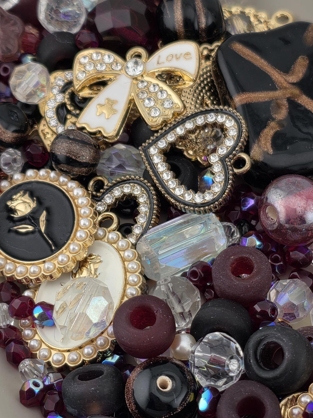 Learise Exclusive "Golden Garnet" Glass Bead Soup Mix (56g Pkg)