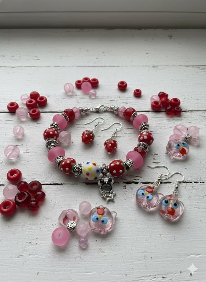 2 oz Glass Beads Mix "Berries, Beaks & Brain Freezes" Glass Bead Mix