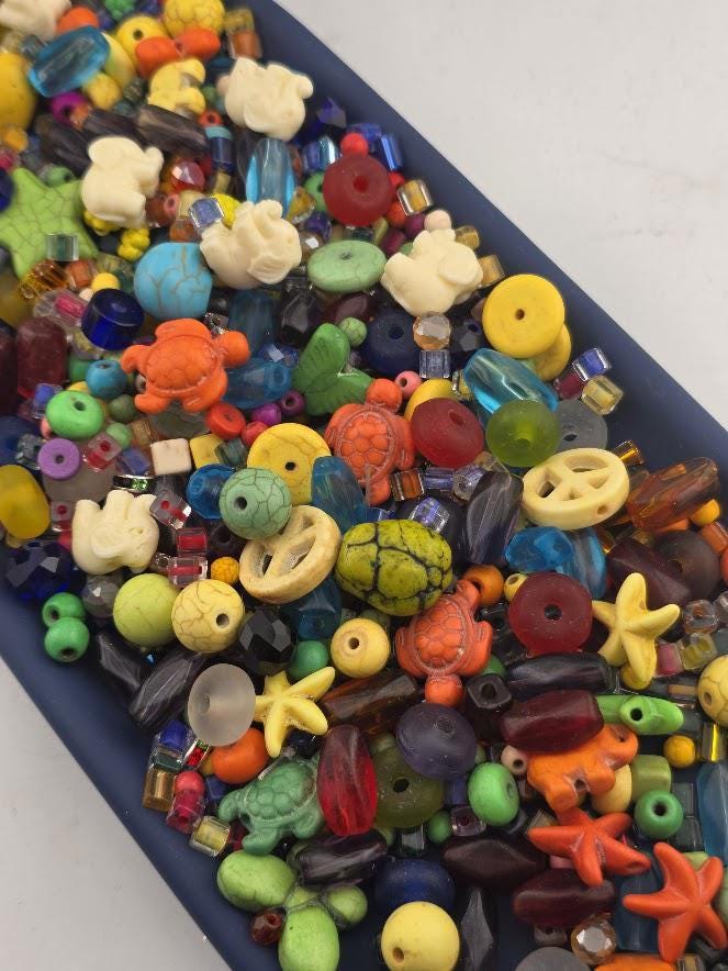 School Of Howlite Glass, Gemstone & Metal Bead Mix By Learise, 2oz pkg