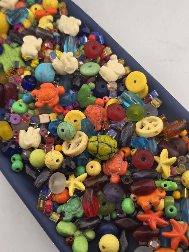 School Of Howlite Glass, Gemstone & Metal Bead Mix By Learise, 2oz pkg