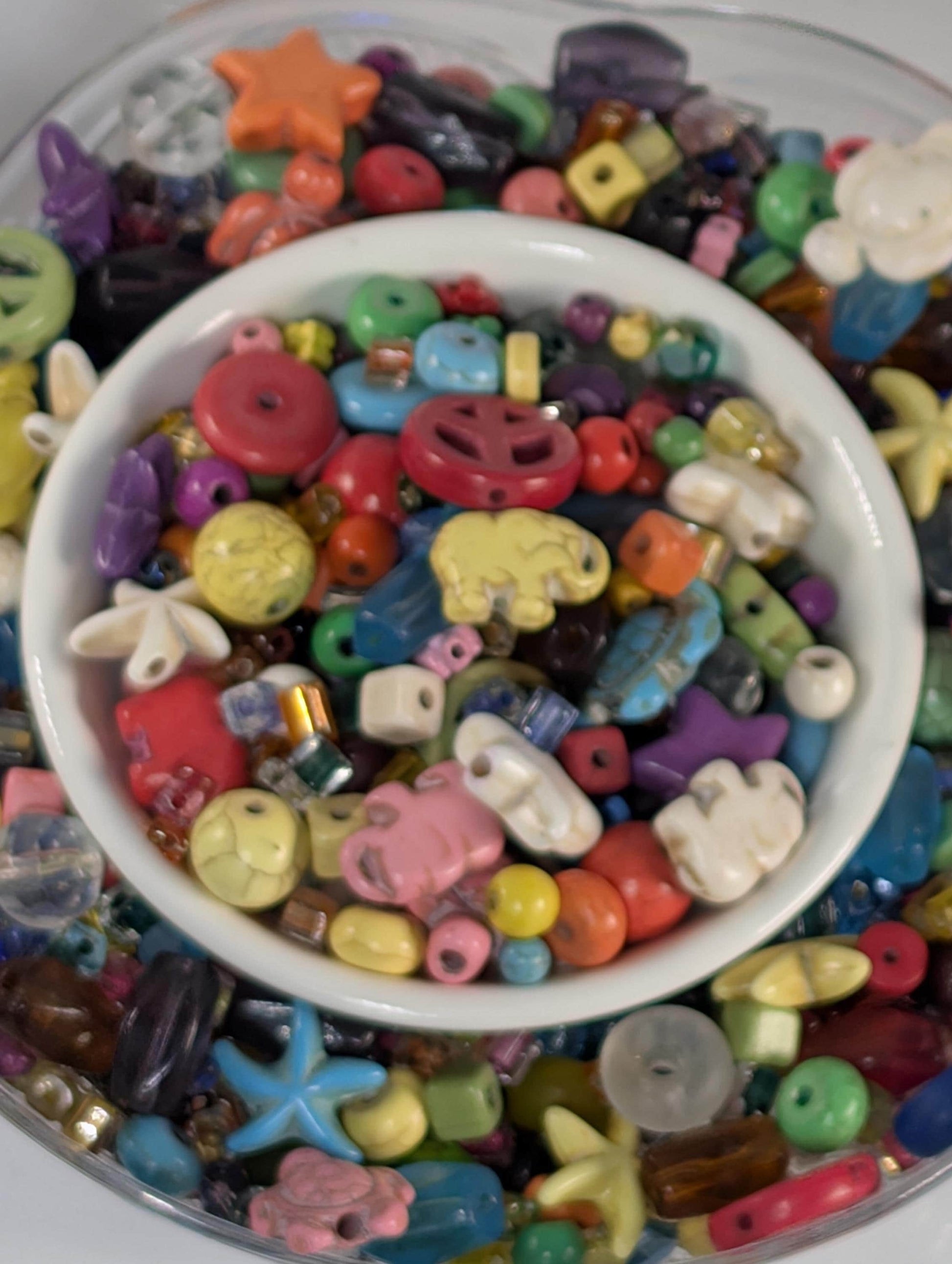 School Of Howlite Glass, Gemstone & Metal Bead Mix By Learise, 2oz pkg