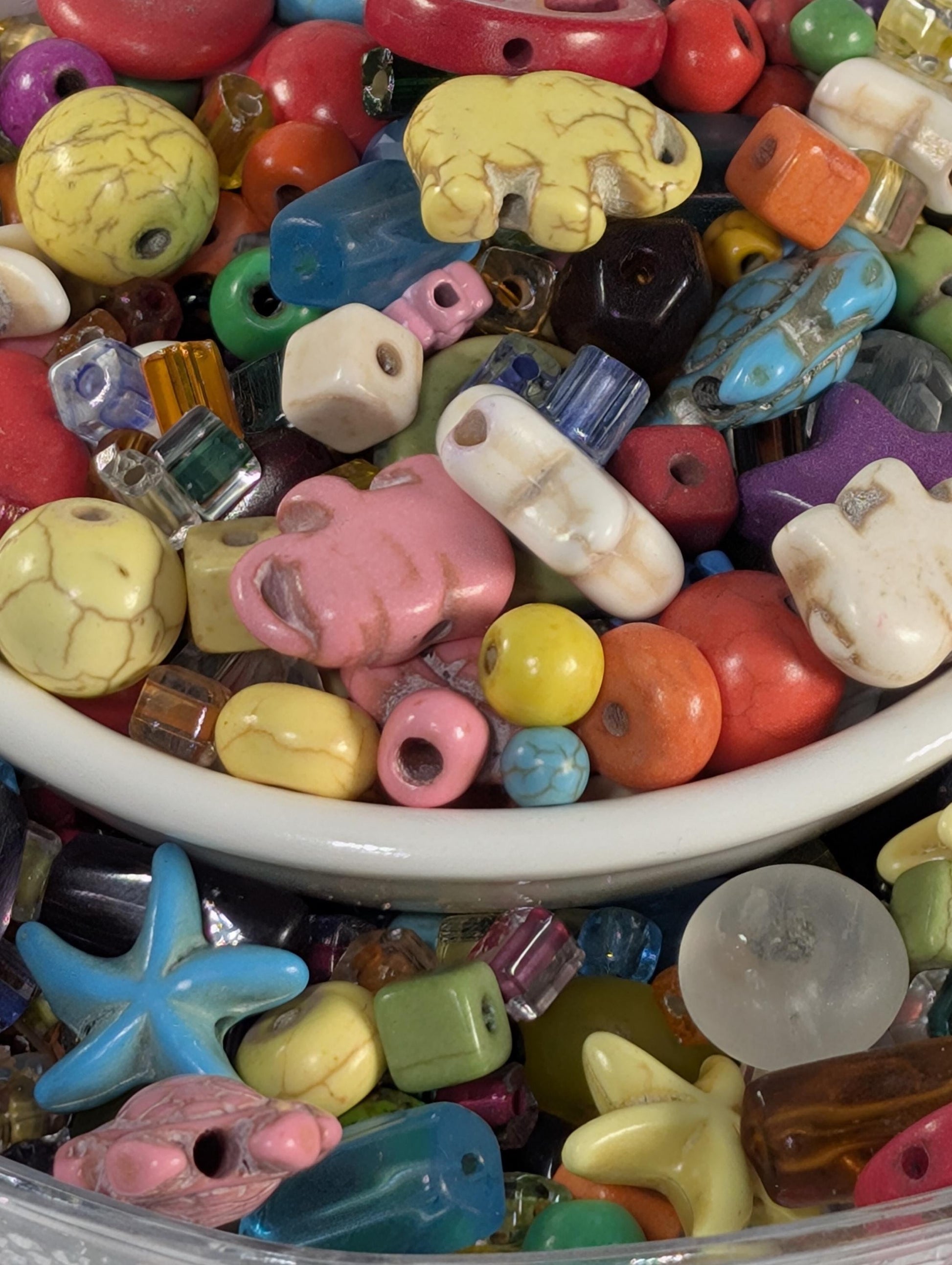 School Of Howlite Glass, Gemstone & Metal Bead Mix By Learise, 2oz pkg