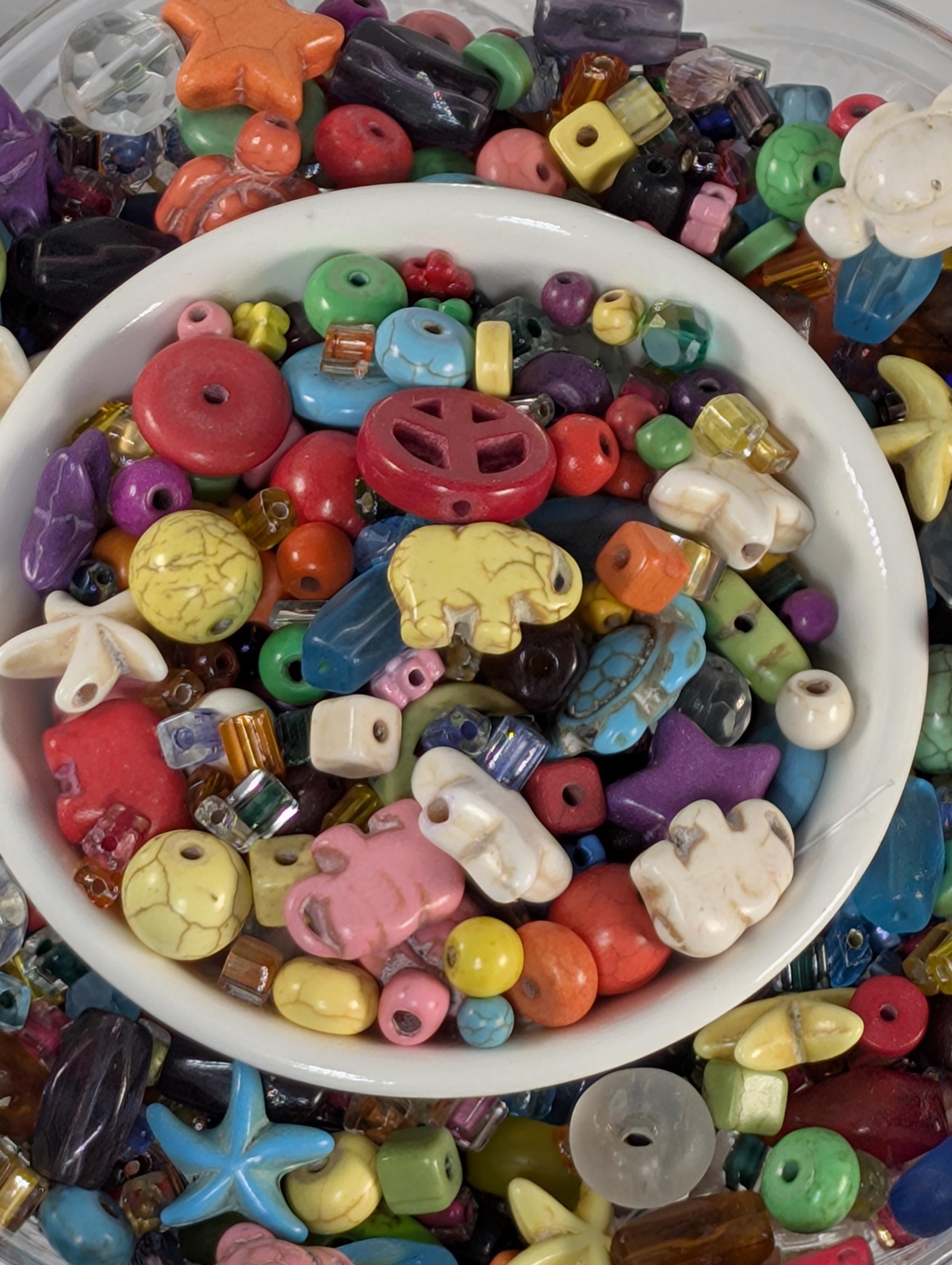 School Of Howlite Glass, Gemstone & Metal Bead Mix By Learise, 2oz pkg