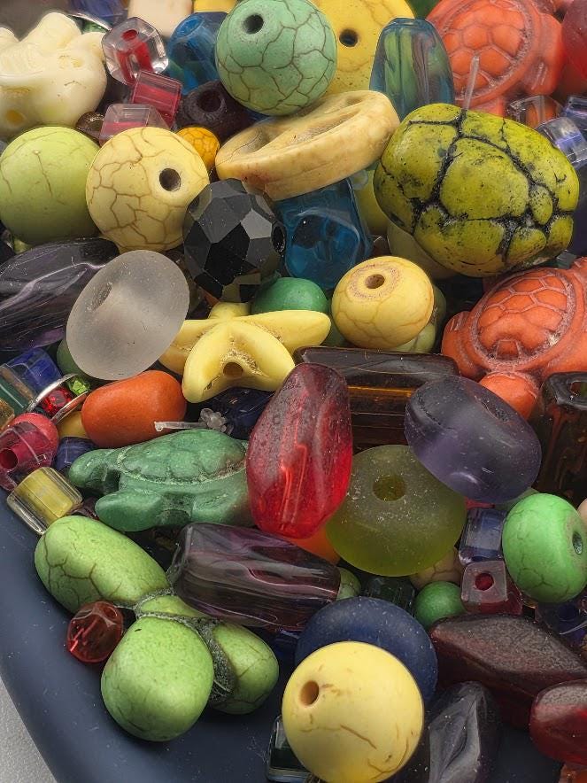 School Of Howlite Glass, Gemstone & Metal Bead Mix By Learise, 2oz pkg