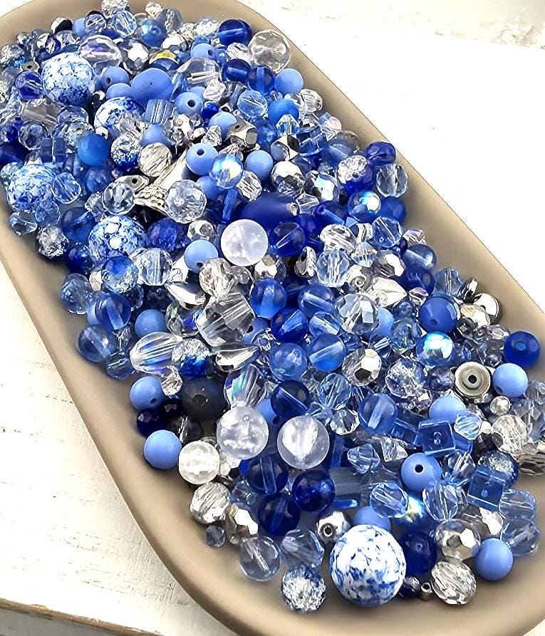 Learise Exclusive "Silver Lined Skies" Glass Bead Soup Mix (56g Pkg)