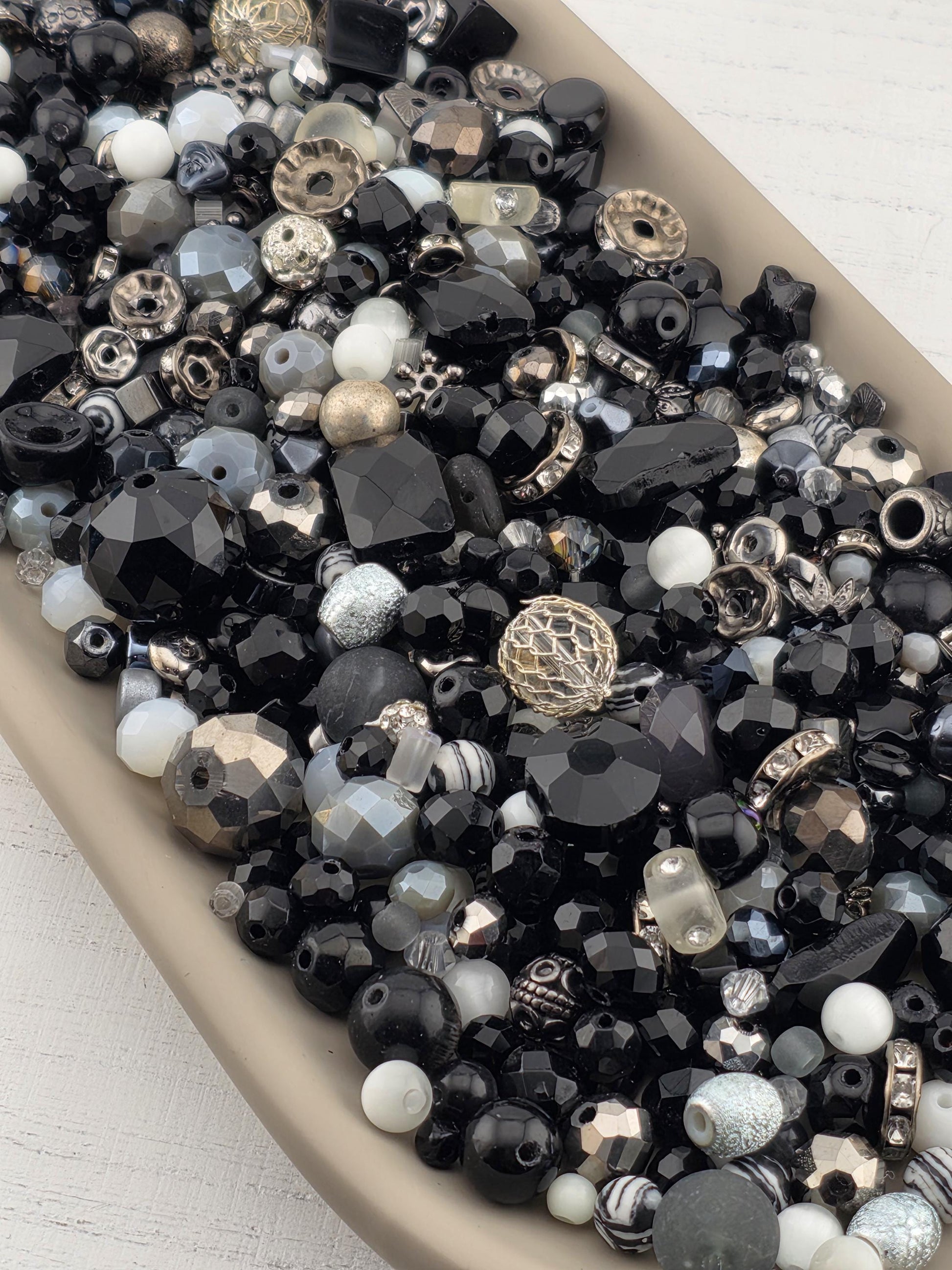 It's not all black and white Glass & Metal Bead Mix By Learise, 2oz pkg