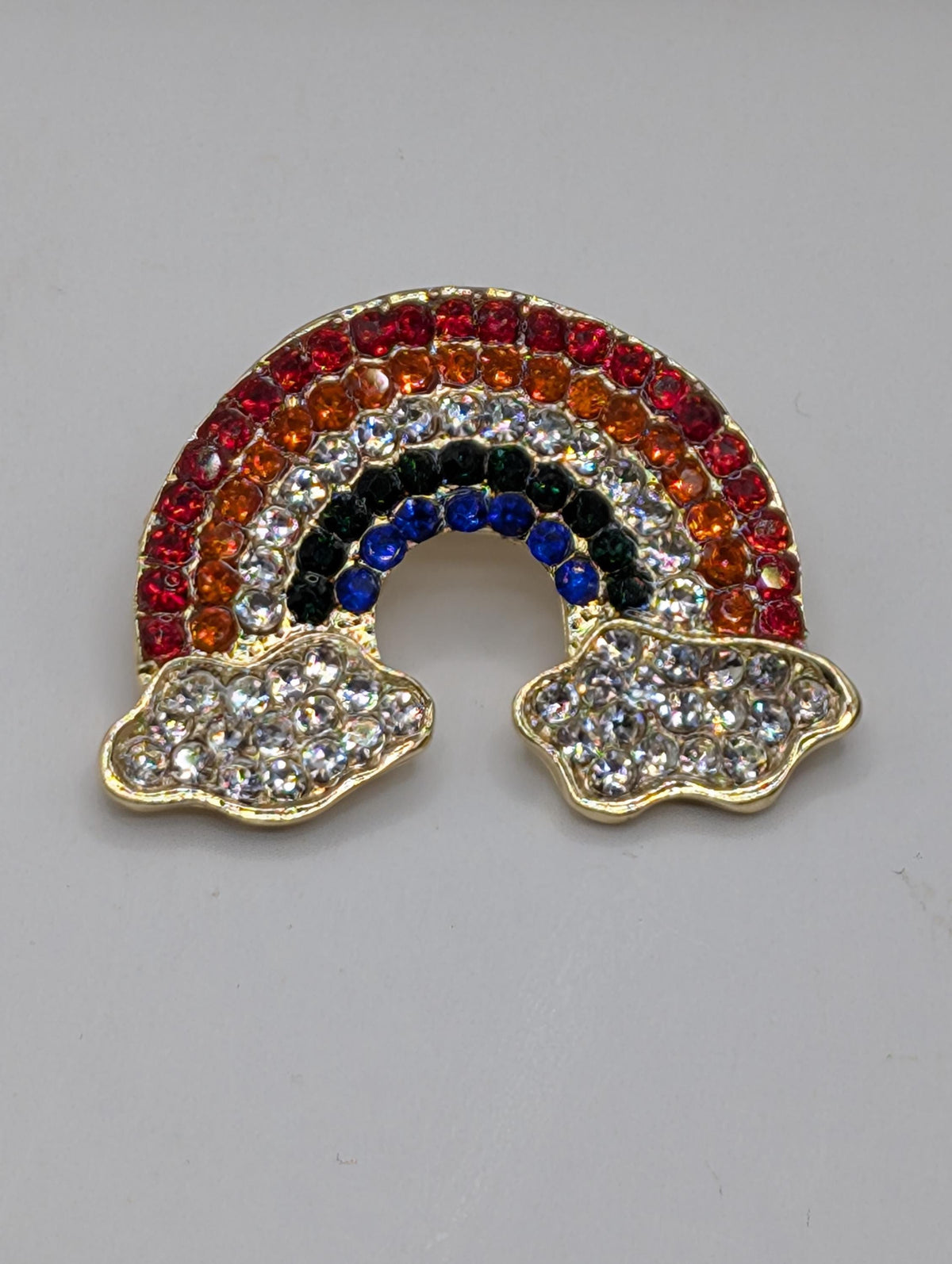 Bright Colorful Rhinestone Brooch Pin, Silver or Gold Plated | Everyday Wear