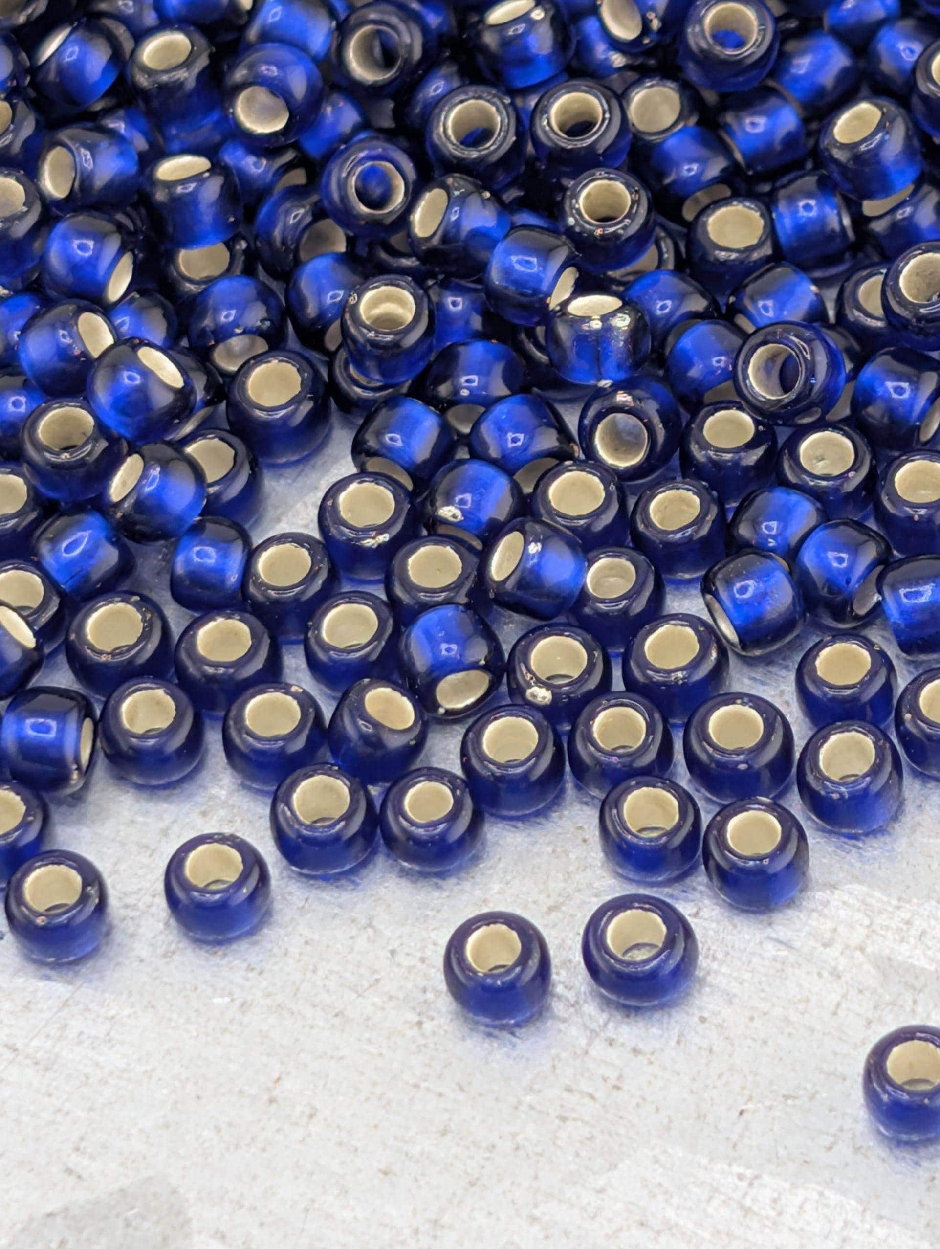 Silver-Lined Frosted Cobalt Size 11/0 Toho Round 2.5" tube