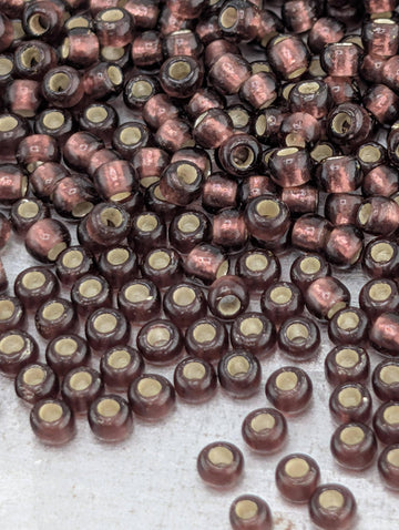 Silver-Lined Frosted Amethyst Size 11/0 Toho Round 2.5" tube