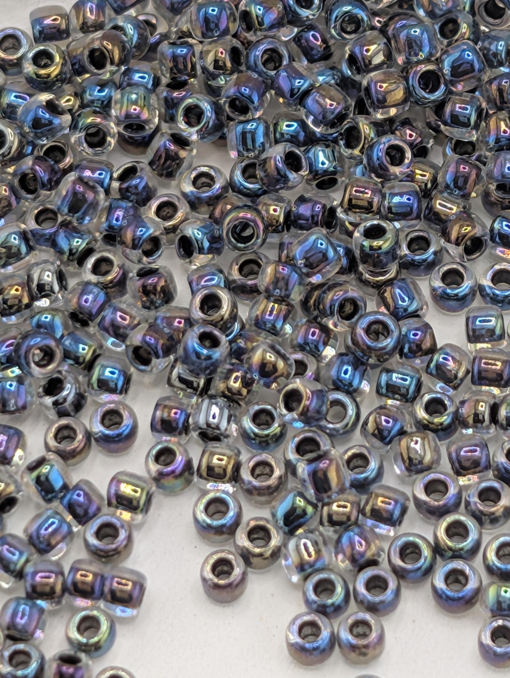 Bronze-Lined Black Diamond Rainbow Size 11/0 Toho Round 2.5" tube