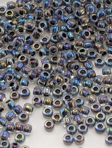 Bronze-Lined Black Diamond Rainbow Size 11/0 Toho Round 2.5" tube