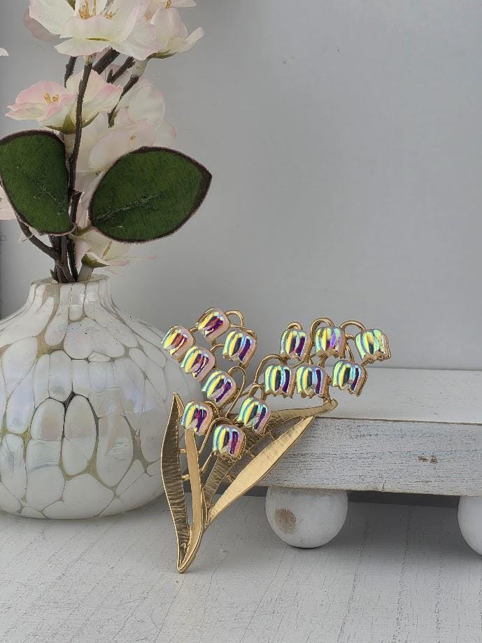 Exquisite Lily of the Valley Brooch - Trendy Women's Evening Gown Pin