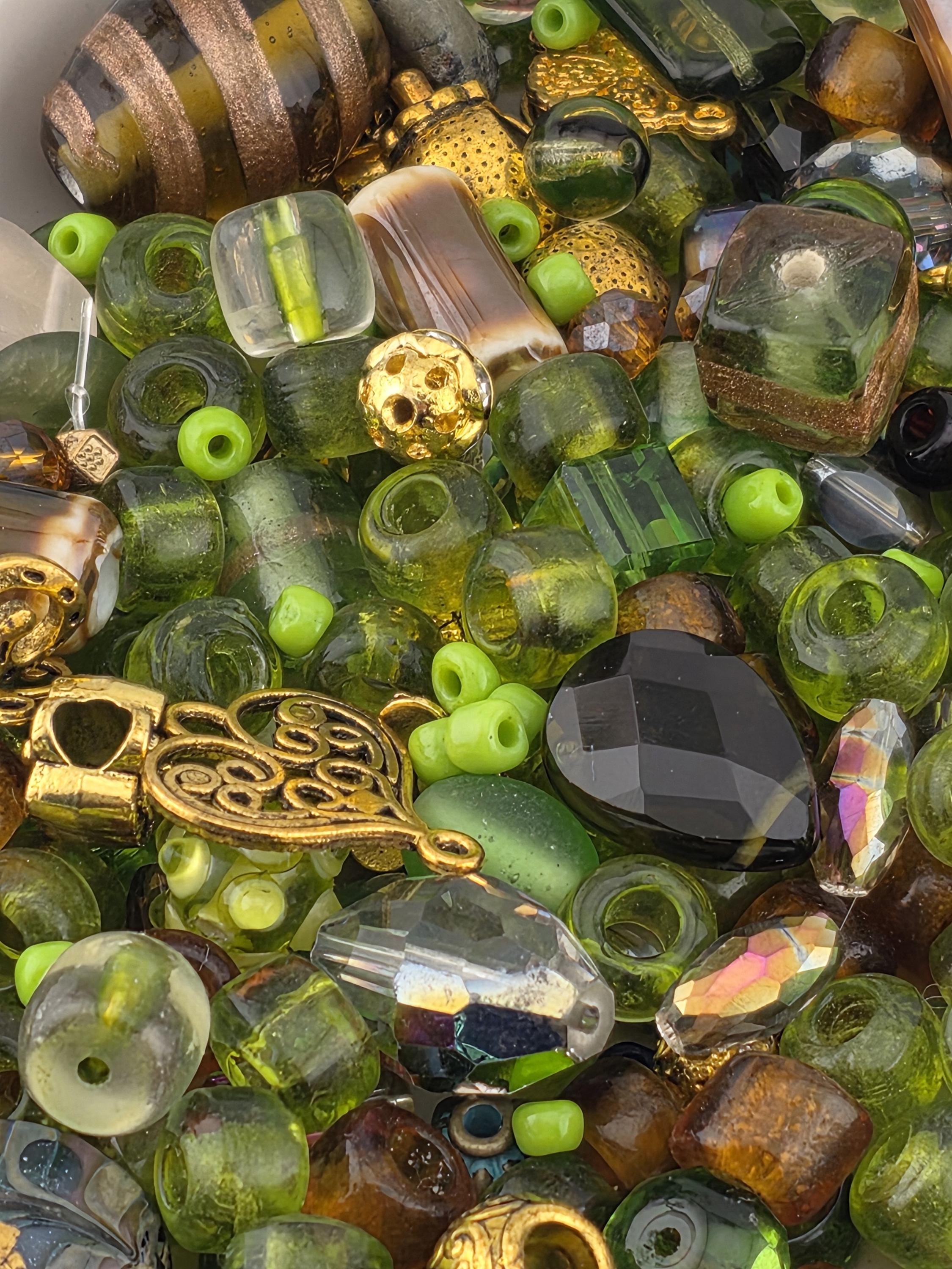 Back in stock Dirty Martini Glass and Metal Bead mix by Learise. Limited quantities.(56g Pkg)