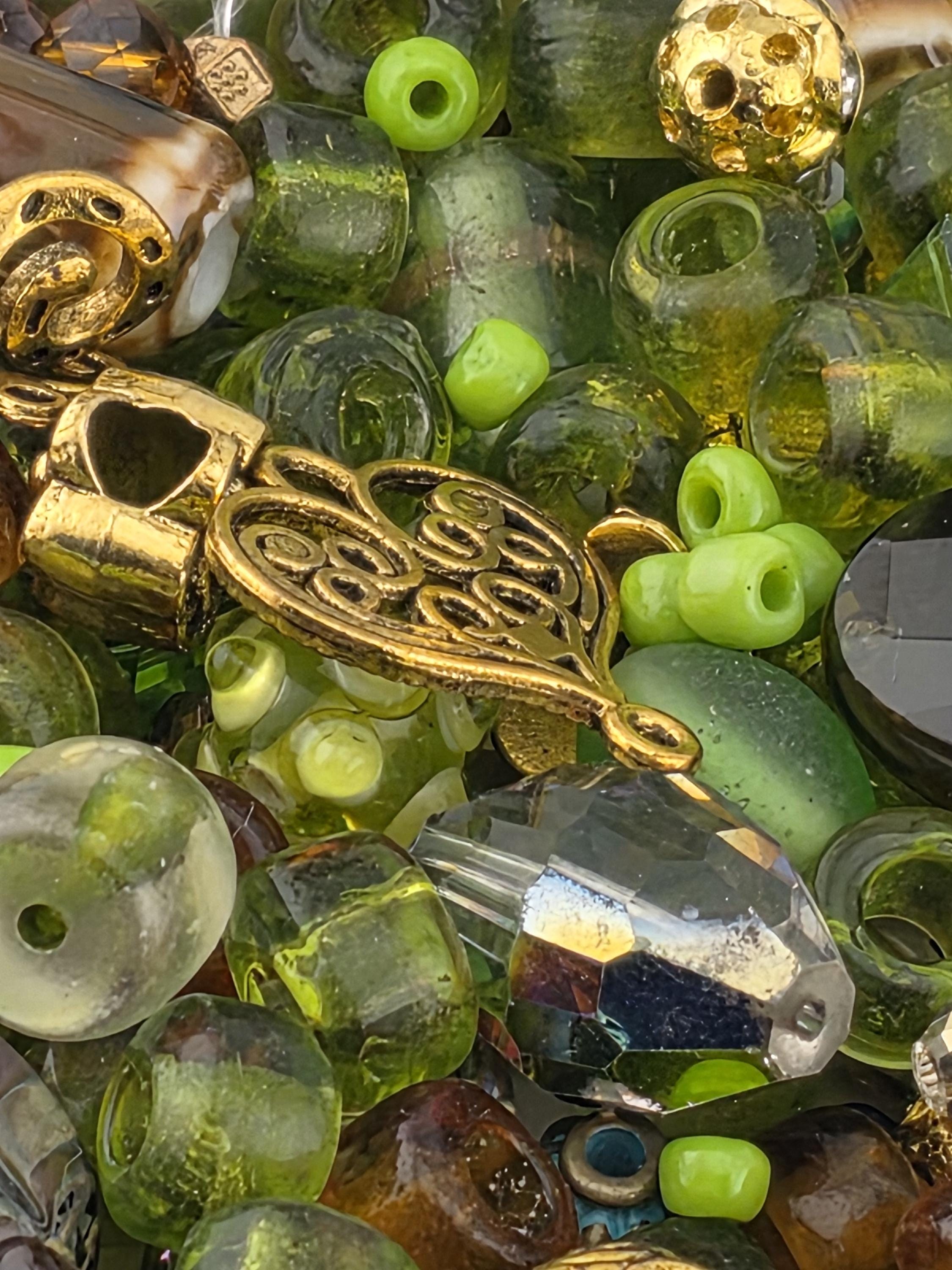 Back in stock Dirty Martini Glass and Metal Bead mix by Learise. Limited quantities.(56g Pkg)