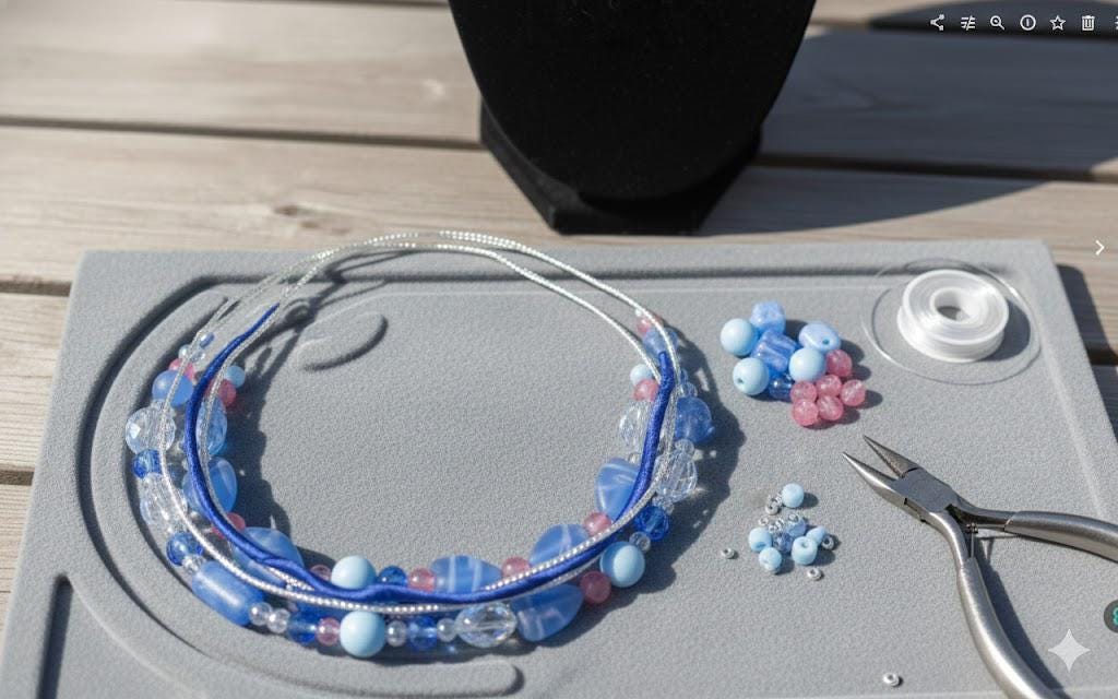 Valentine Blues Czech Glass Beads: Colorful Mix (1oz Variety) | Jewelry Making Bracelet Supply | Learise Curated Mix