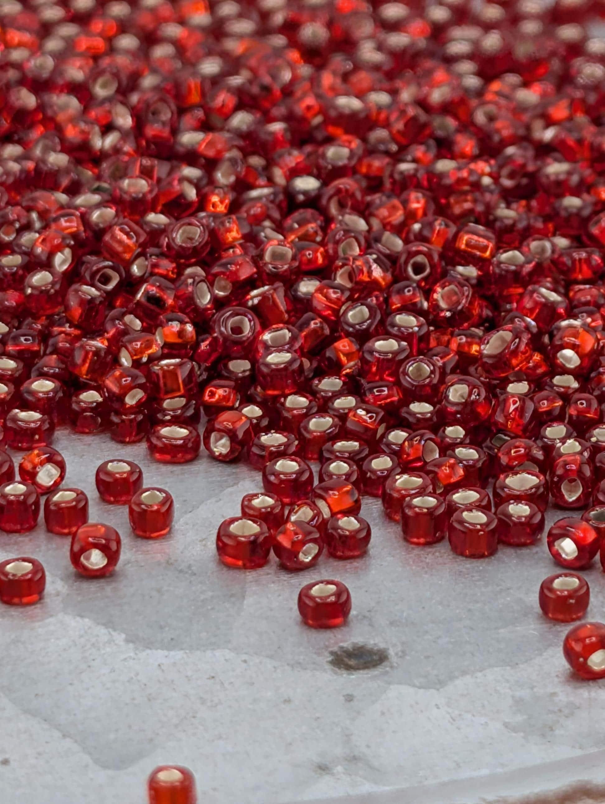 Transparent Red with Silver Lining | Size 10 | 15g | Preciosa-Ornela Glass Seed Beads
