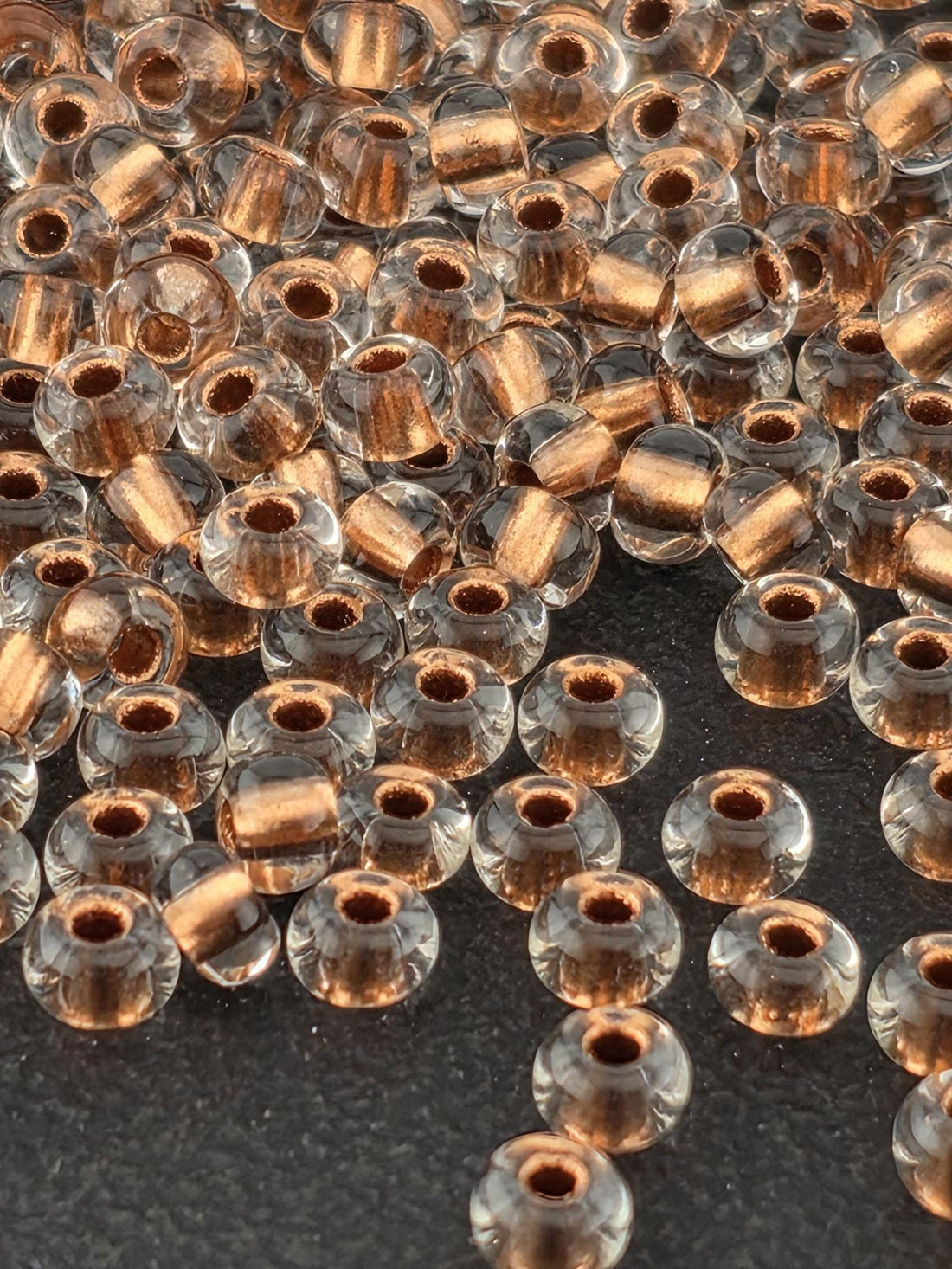 Transparent Copper Lined Crystal | Size 6 | 15g | Preciosa-Ornela Glass Seed Beads