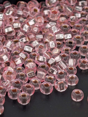 Transparent SilverLined light Pink | Size 6 | 15g | Preciosa-Ornela Glass Seed Beads