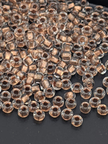 Transparent Copper Lined Crystal | Size 8 | 15g | Preciosa-Ornela Glass Seed Beads