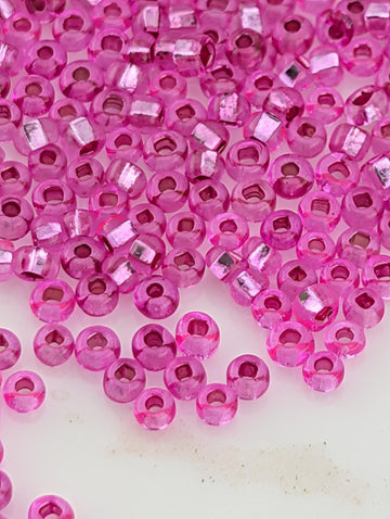 Transparent Dark Pink | Size 11 | 15g | Preciosa-Ornela Glass Seed Beads