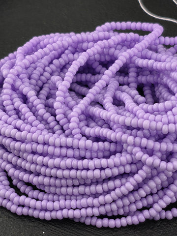 Translucent Amethyst Solgel Color | Size 11 | Half-Hank (12" 6-String) | Preciosa-Ornela Glass Seed Beads