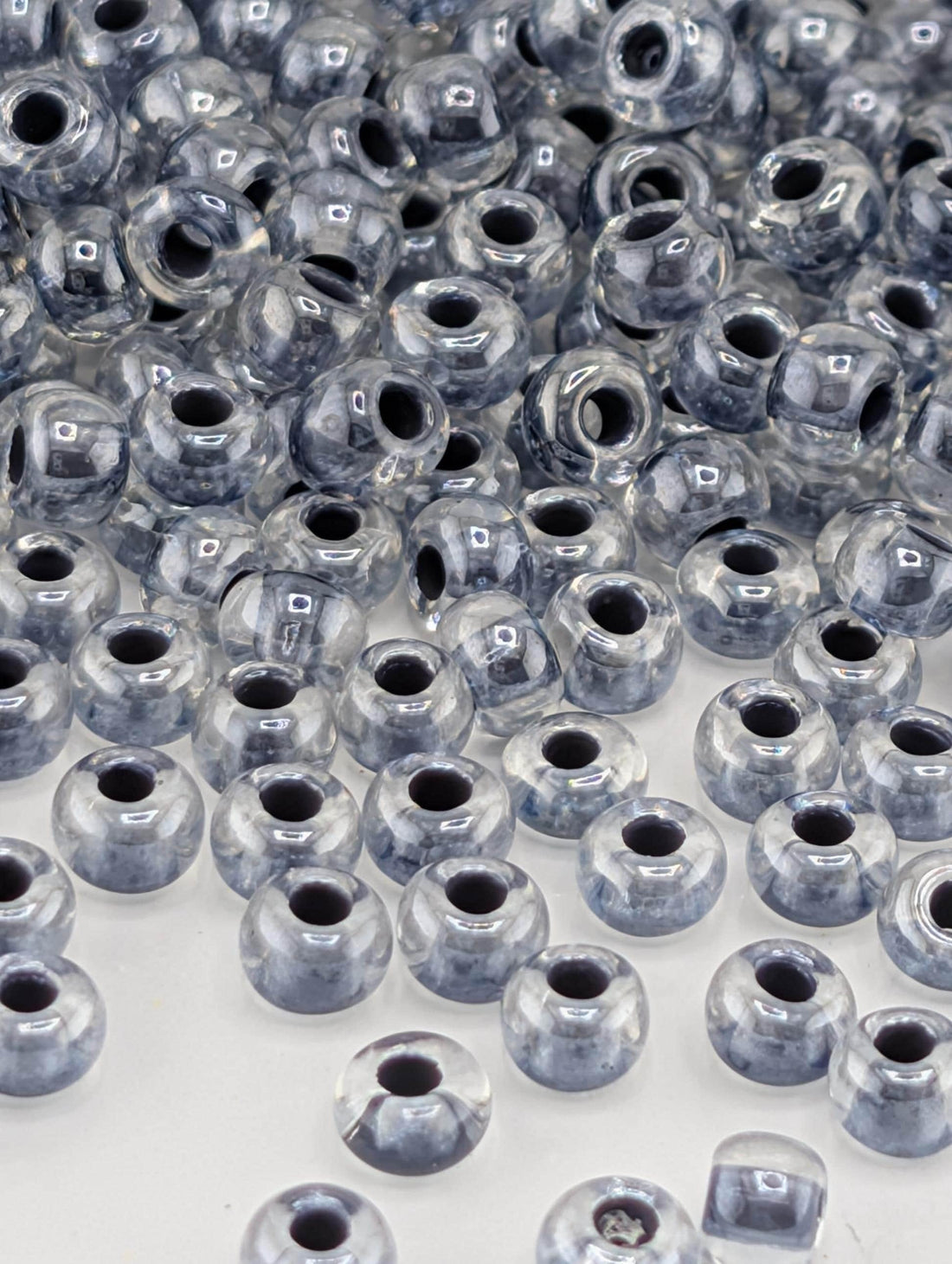 Transparent Black Lined Crystal | Size 6 | 20g Tube | Preciosa-Ornela Glass Seed Beads | Czech Seed Beads