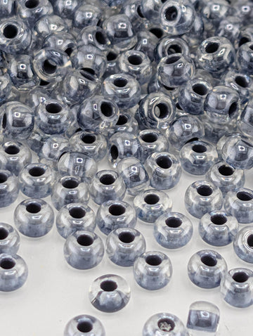 Transparent Black Lined Crystal | Size 6 | 20g Tube | Preciosa-Ornela Glass Seed Beads | Czech Seed Beads