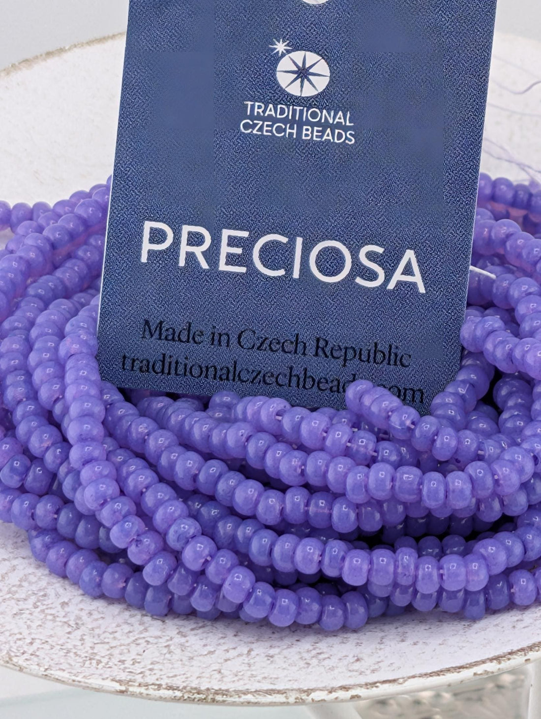 Translucent Amethyst Opal Solgel | Size 8 | Half-Hank (12" 6-String) | Preciosa-Ornela Glass Seed Beads | Czech Seed Beads
