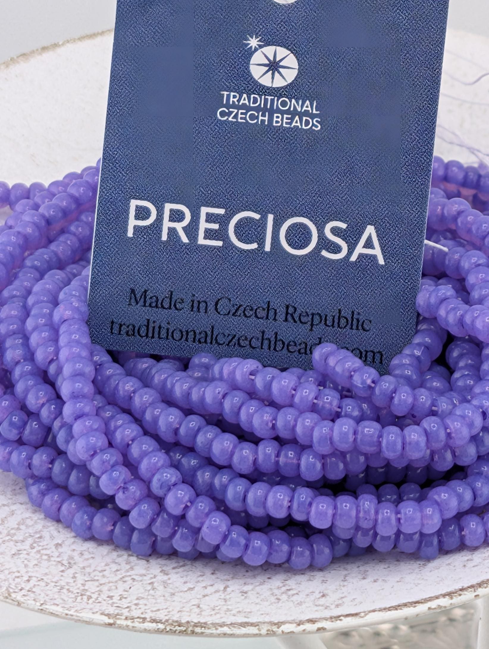 Translucent Amethyst Opal Solgel | Size 8 | Half-Hank (12" 6-String) | Preciosa-Ornela Glass Seed Beads | Czech Seed Beads