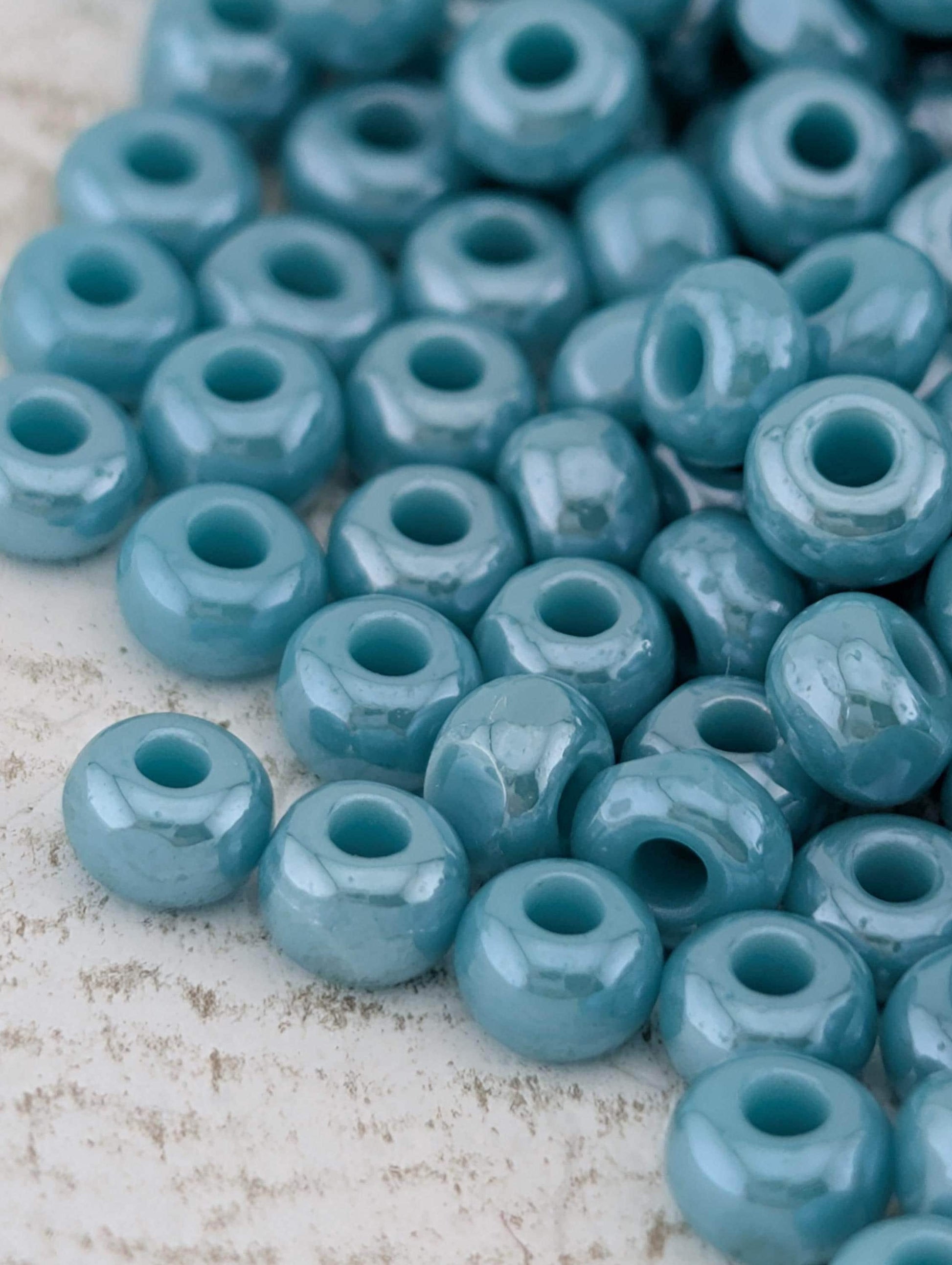 Opaque Turquoise Blue | Size 8 | 15g | Preciosa-Ornela Glass Seed Beads | Czech Seed Beads | Bead Weaving Embroidery Supply | DIY Jewelry