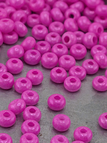 Opaque Pink Dyed | Size 6 | 20g Tube | Preciosa-Ornela Glass Seed Beads