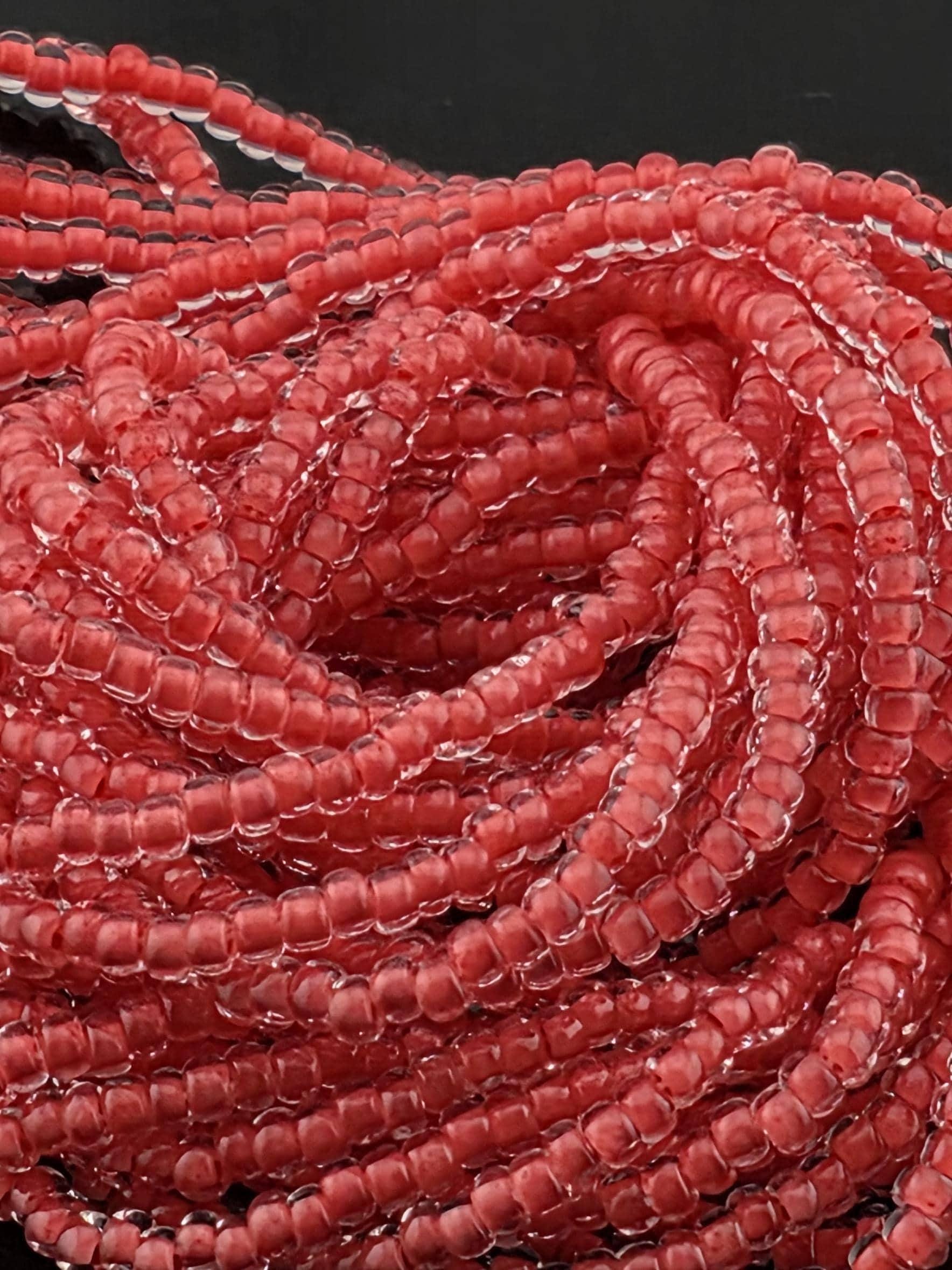 Opaque Terra-Intensive Red | Size 11 | Half-Hank (12" 6-String) | Preciosa-Ornela Glass Seed Beads