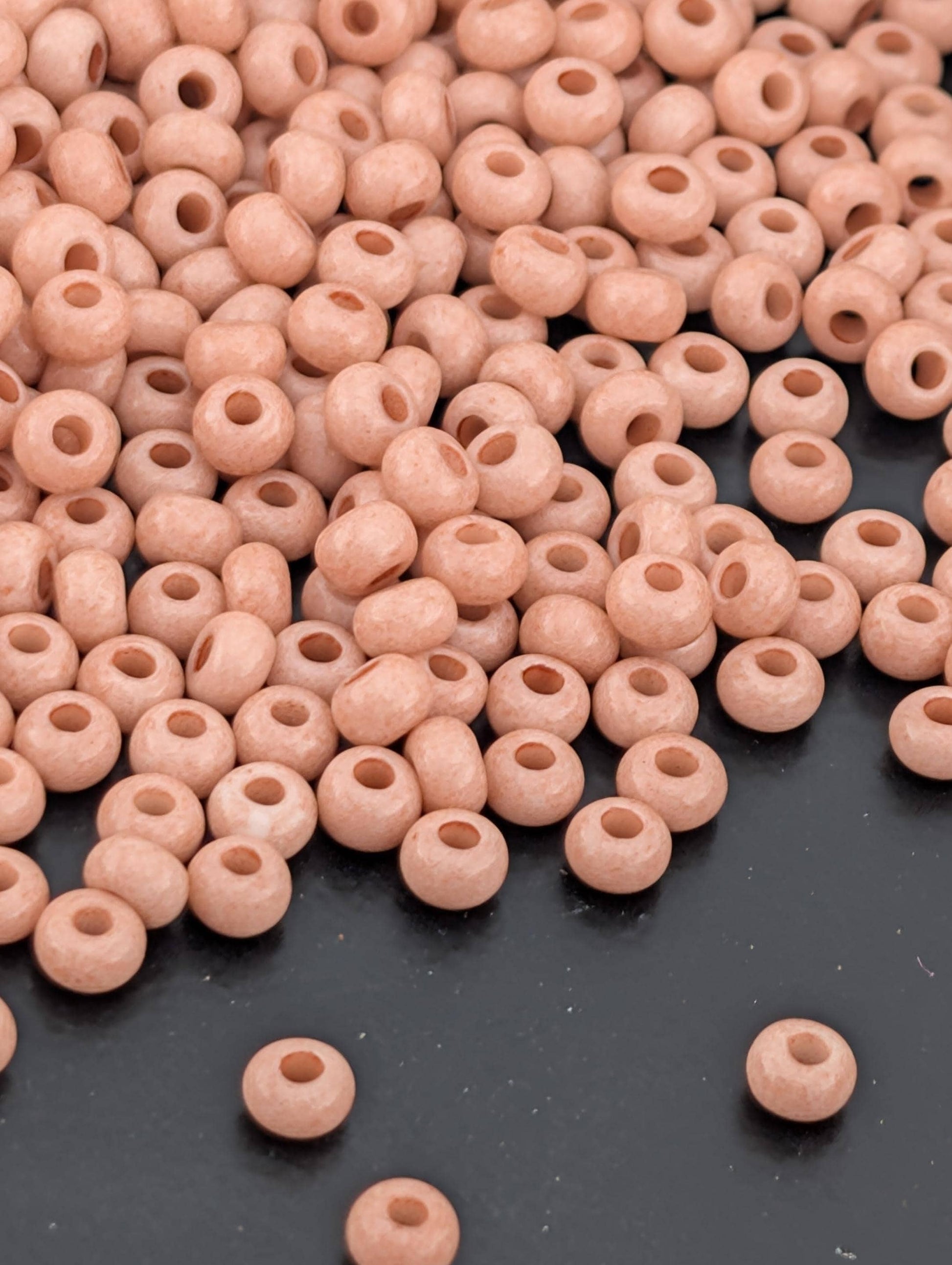Opaque Terra-Intensive Rose | Size 8 | 15g | Preciosa-Ornela Glass Seed Beads | Czech Seed Beads | Bead Weaving Embroidery Supply