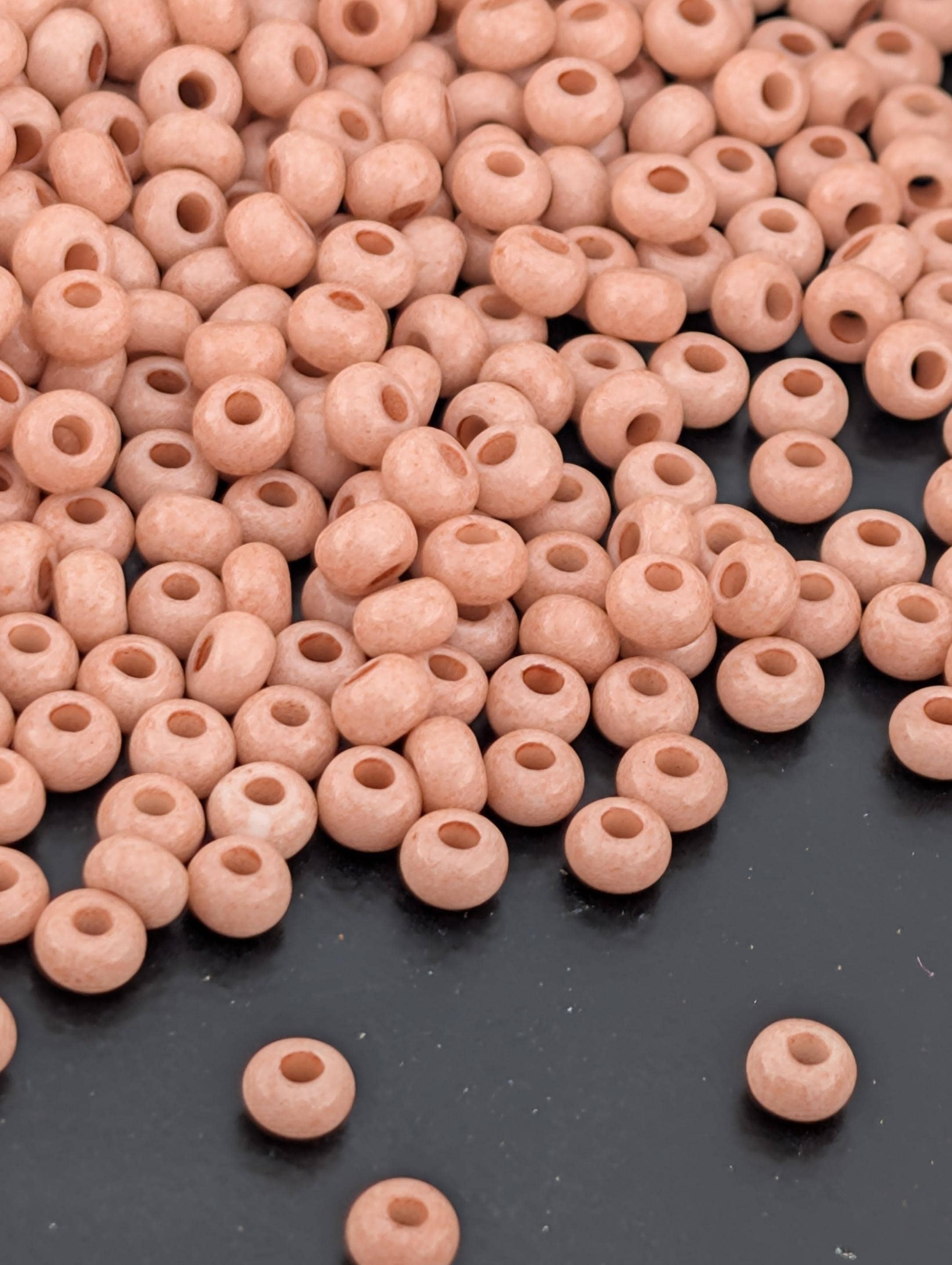 Opaque Terra-Intensive Rose | Size 8 | 15g | Preciosa-Ornela Glass Seed Beads | Czech Seed Beads | Bead Weaving Embroidery Supply