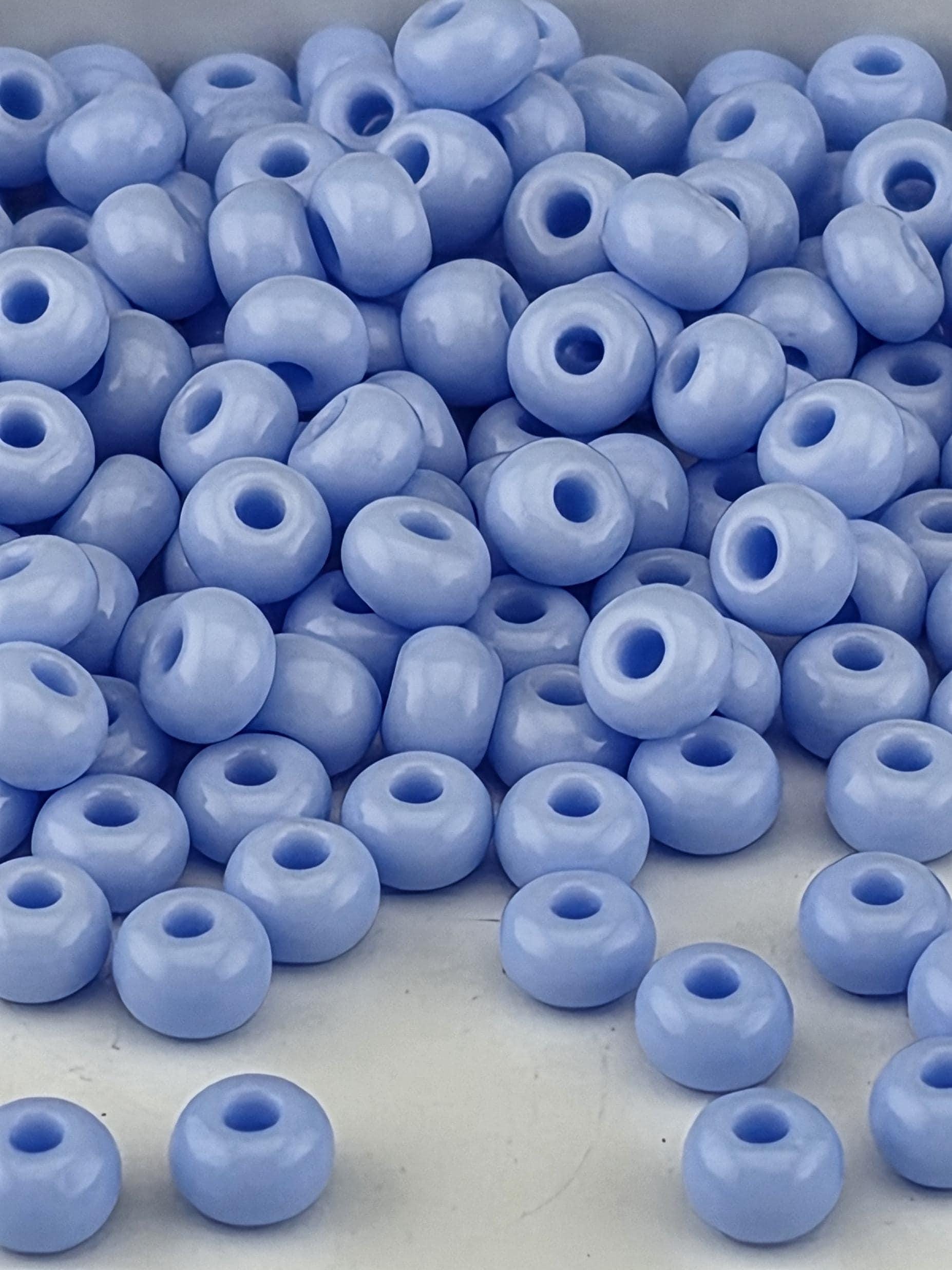 Opaque Powder Blue | Size 6 | Half-Hank (12" 6-String) | Preciosa-Ornela Glass Seed Beads