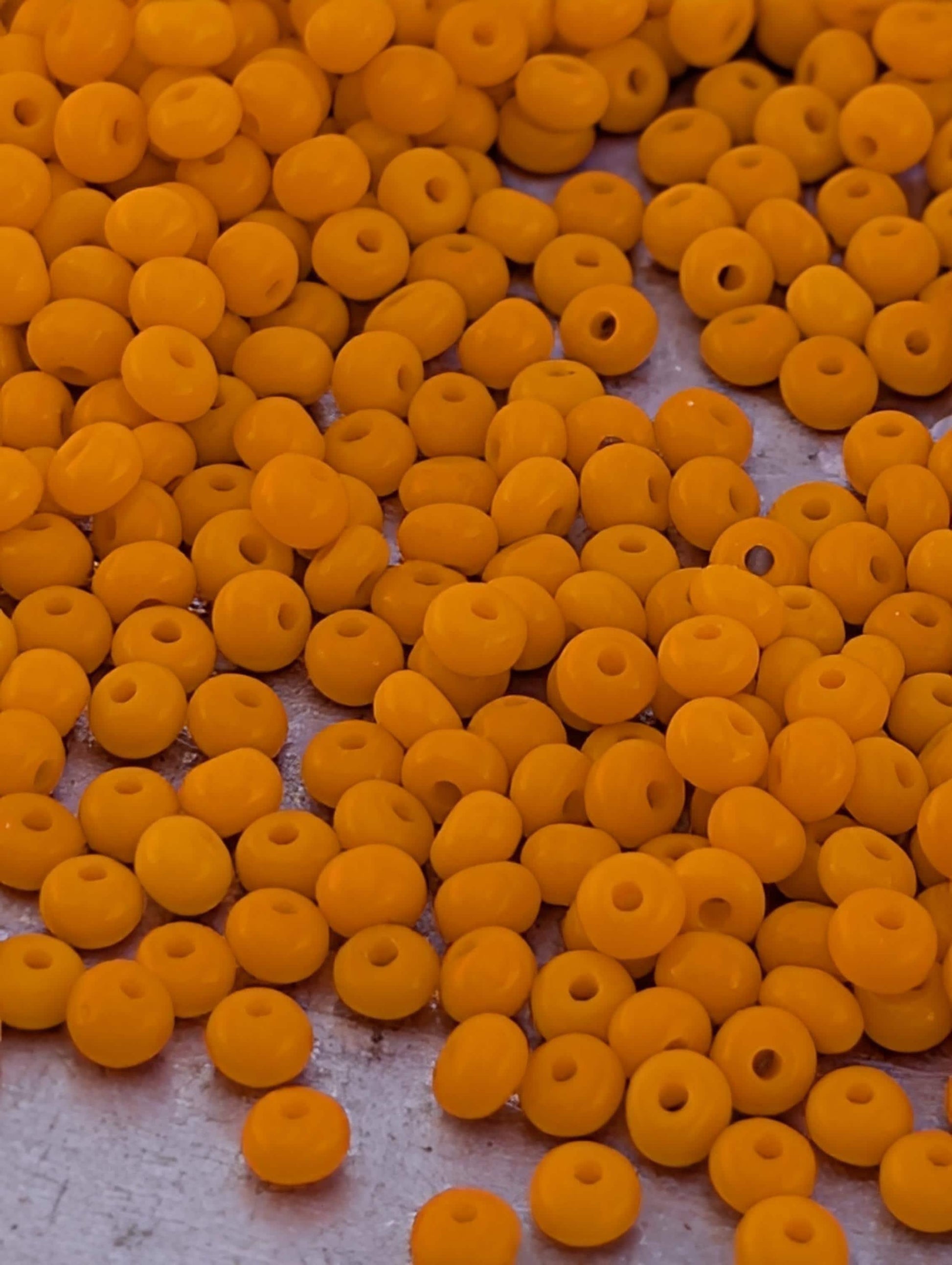 Opaque Orange rams | Size 10 | 15g | Preciosa-Ornela Glass Seed Beads
