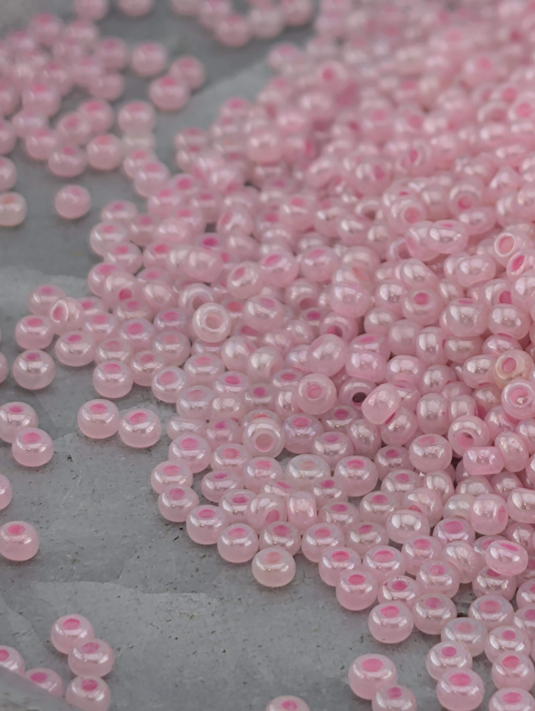 Opaque Pastel Pink Luster | Size 11 | 15g | Preciosa-Ornela Glass Seed Beads | Czech Seed Beads | Bead Weaving Embroidery Supply