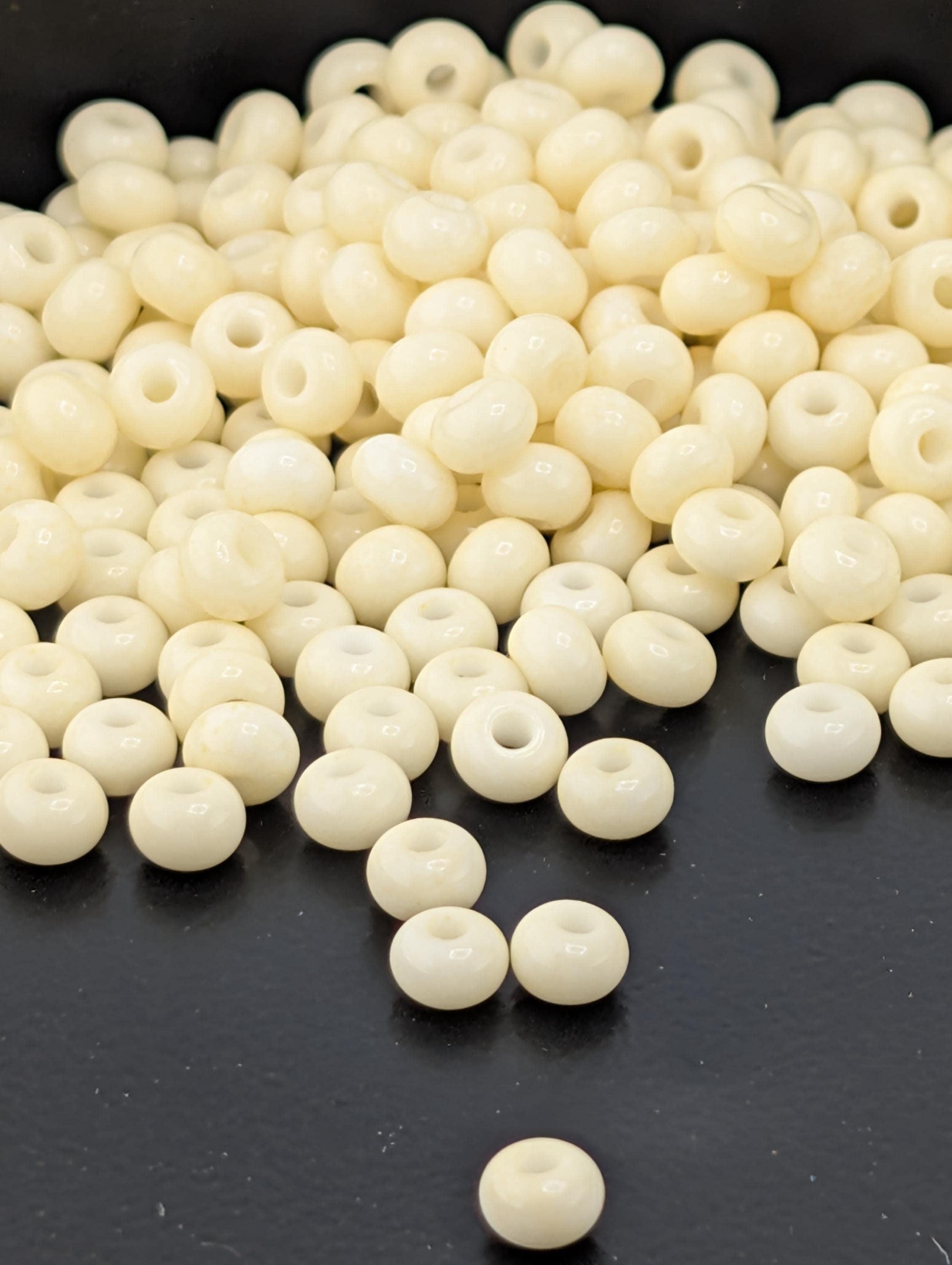 Opaque White | Size 6 | 20g Tube | Preciosa-Ornela Glass Seed Beads