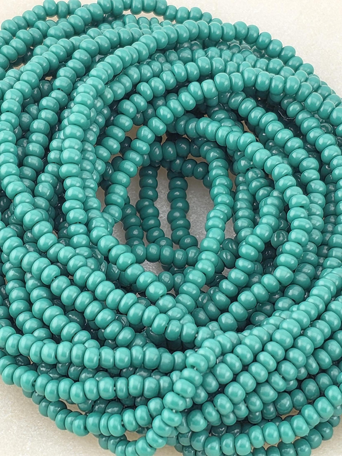 Opaque Forest Green | Size 11 | Half-Hank (12" 6-String) | Preciosa-Ornela Glass Seed Beads