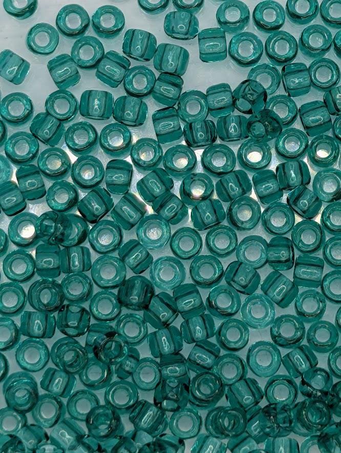 8282SB Transparent Jade Green 8/0 Matsuno Seed Beads (15g, ~600 pcs) | Japanese Seed Beads | Bead Weaving Embroidery Supply | DIY Jewelry