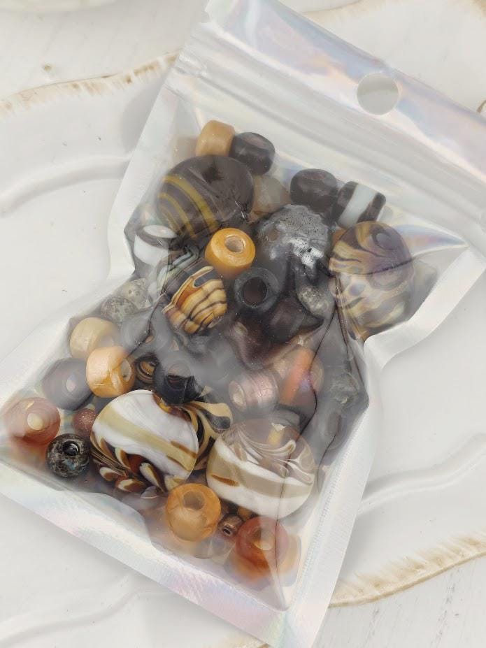 Espresso-Inspired Bead Mix: Vibrant Czech Glass Blend, 56g | Jewelry Making Bracelet Supply | Learise Curated Mix