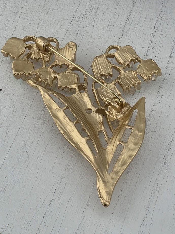 Exquisite Lily of the Valley Brooch - Trendy Women's Evening Gown Pin