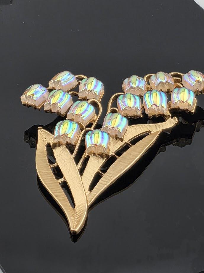 Exquisite Lily of the Valley Brooch - Trendy Women's Evening Gown Pin